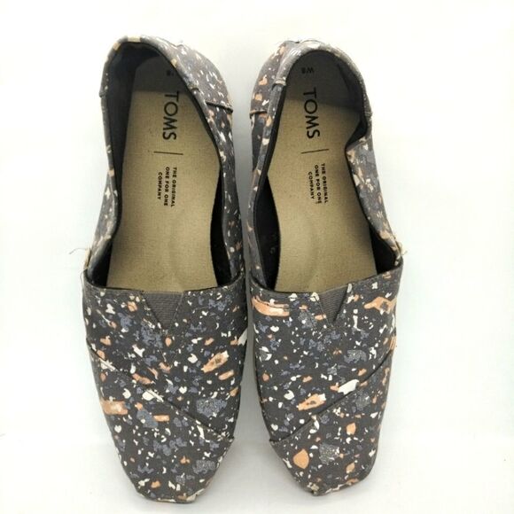 Toms Alpargata Canvas Flats Shoes Women's Size 8 Grey - Picture 6 of 8